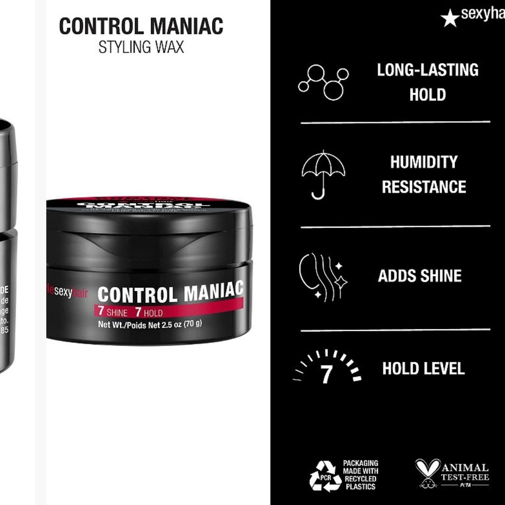 💛 Limited Time Sale💛Style Sexy Hair Control Maniac Hair Styling Wax - Black - Picture 5 of 5